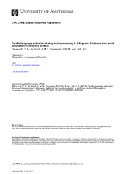 Parallel language activation during word processing in bilinguals