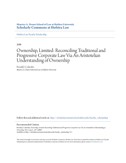Ownership, Limited - Scholarly Commons at Hofstra Law