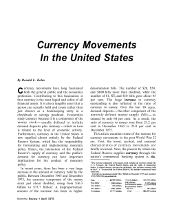 Currency Movements In the United States