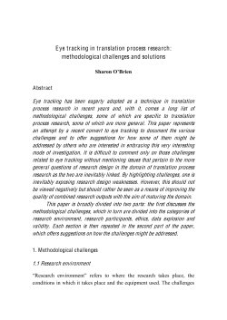 Eye Tracking in Translation Process Research - DORAS