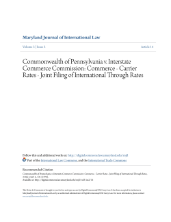 Commonwealth of Pennsylvania v. Interstate Commerce