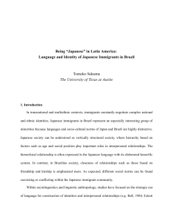 Being “Japanese” in Latin America: Language and Identity of