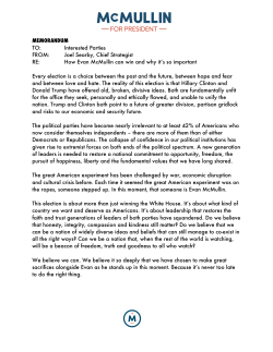 MEMORANDUM TO: Interested Parties FROM