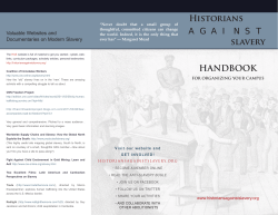 Historians slavery AGAINST HANDBOOK