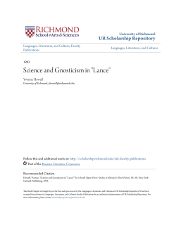 Science and Gnosticism in "Lance"