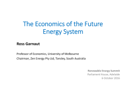 The Economics of the Future Energy System