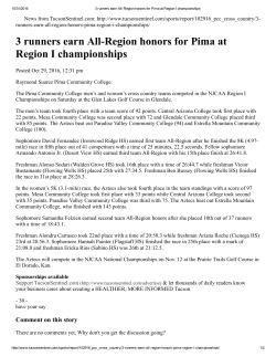 3 runners earn AllRegion honors for Pima at Region I championships