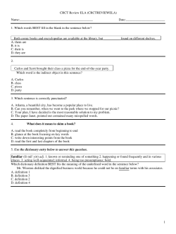 CRCT Review ELA (CRCTREVIEWELA)