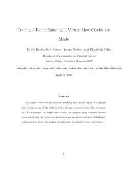 Tracing a Point, Spinning a Vertex: How Circles