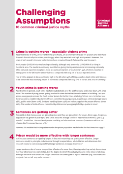 Challenging Assumptions - Criminal Justice Alliance
