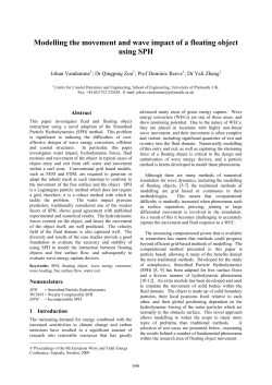 Modelling the movement and wave impact of a floating object using