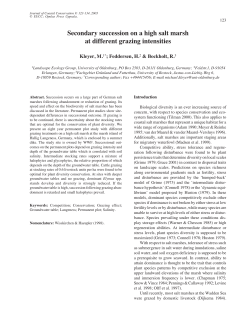 Secondary succession on a high salt marsh at different grazing