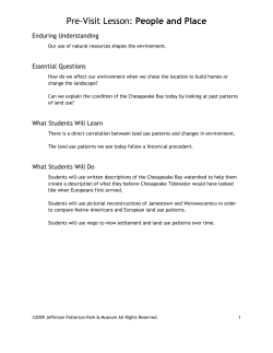 Pre-Visit Lesson: People and Place