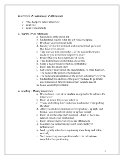 Interview Tips