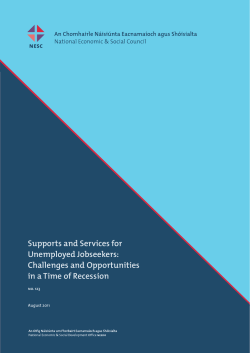 Supports and Services for Unemployed Jobseekers: Challenges