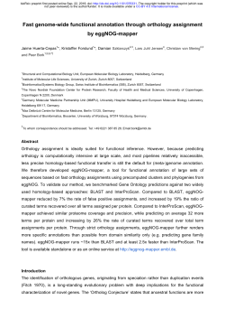 Fast genome-wide functional annotation through orthology