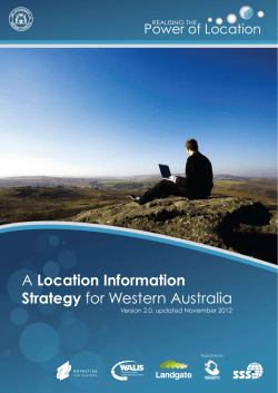 A Location Information Strategy for Western Australia