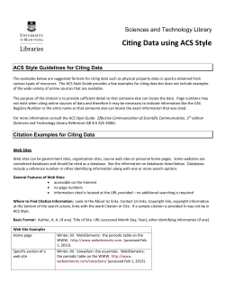 Citing Data using ACS Style