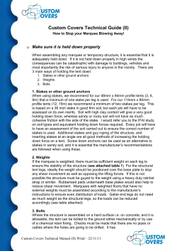 How To Stop Your Marquee Blowing Away