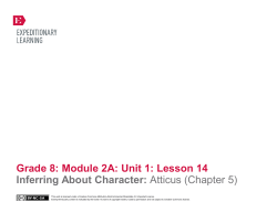 Grade 8: Module 2A: Unit 1