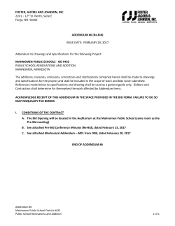 (Re-Bid) ISSUE DATE: FEBRUARY 20