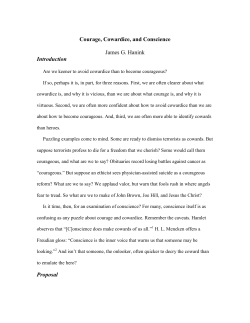 Courage, Cowardice, and Conscience