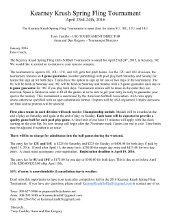 Kearney Krush Spring Fling Tournament