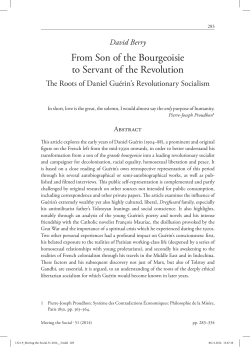 From Son of the Bourgeoisie to Servant of the Revolution