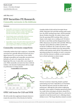 ETF Securities FX Research: Commodity currencies in the doldrums
