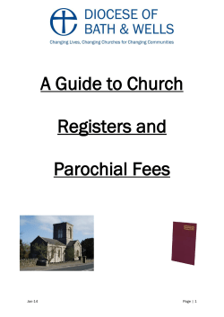 A Guide to Church Registers and Parochial Fees
