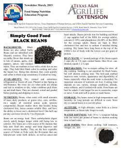 Simply Good Food BLACK BEANS - Texas AgriLife Extension Service