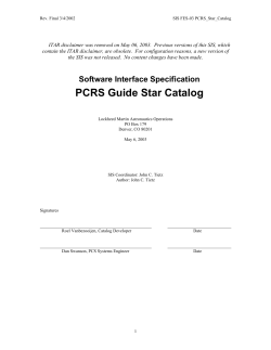 PCRS Guide Star Catalog