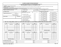 USACC Form 104-R, SEP 13 - Southern California Army ROTC