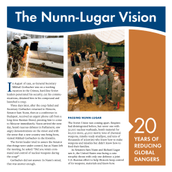 The nunn-lugar Vision - Nuclear Threat Initiative