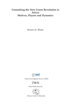 Unmasking the New Green Revolution in Africa