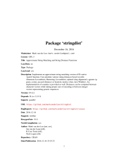 Package `stringdist`