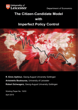 15/03 The Citizen-Candidate Model with Imperfect Policy Control