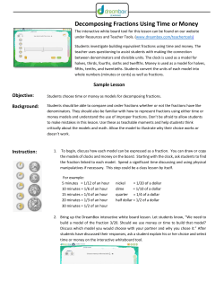 Decomposing Fractions Using Time or Money