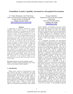 Probabilistic Transfer Capability Assessment in a Deregulated