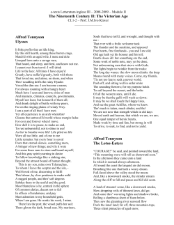 Alfred Tennyson &ndash; Ulysses