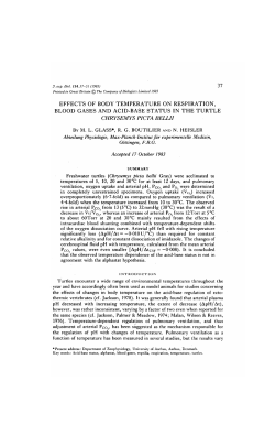 effects of body temperature on respiration, blood gases and acid