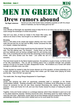 Drew - Why I went away - Warringah Cricket Club