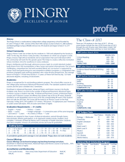 profile - Pingry School