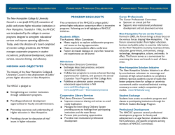 NHCUC Brochure with NH Scholars and Access Initiative info
