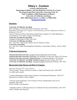 CV - Department of History