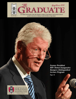 For Alumni and Friends of the Dale Bumpers College