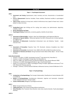 B.A. III Psychology