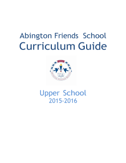 Curriculum Guide - Abington Friends School