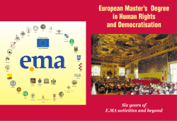 European Master`s Degree in Human Rights and Democratisation