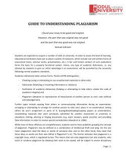 MODUL University`s Guide to Understanding Plagiarism